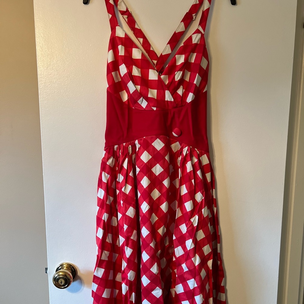 Pinup Couture Plaid Summer Dress size M